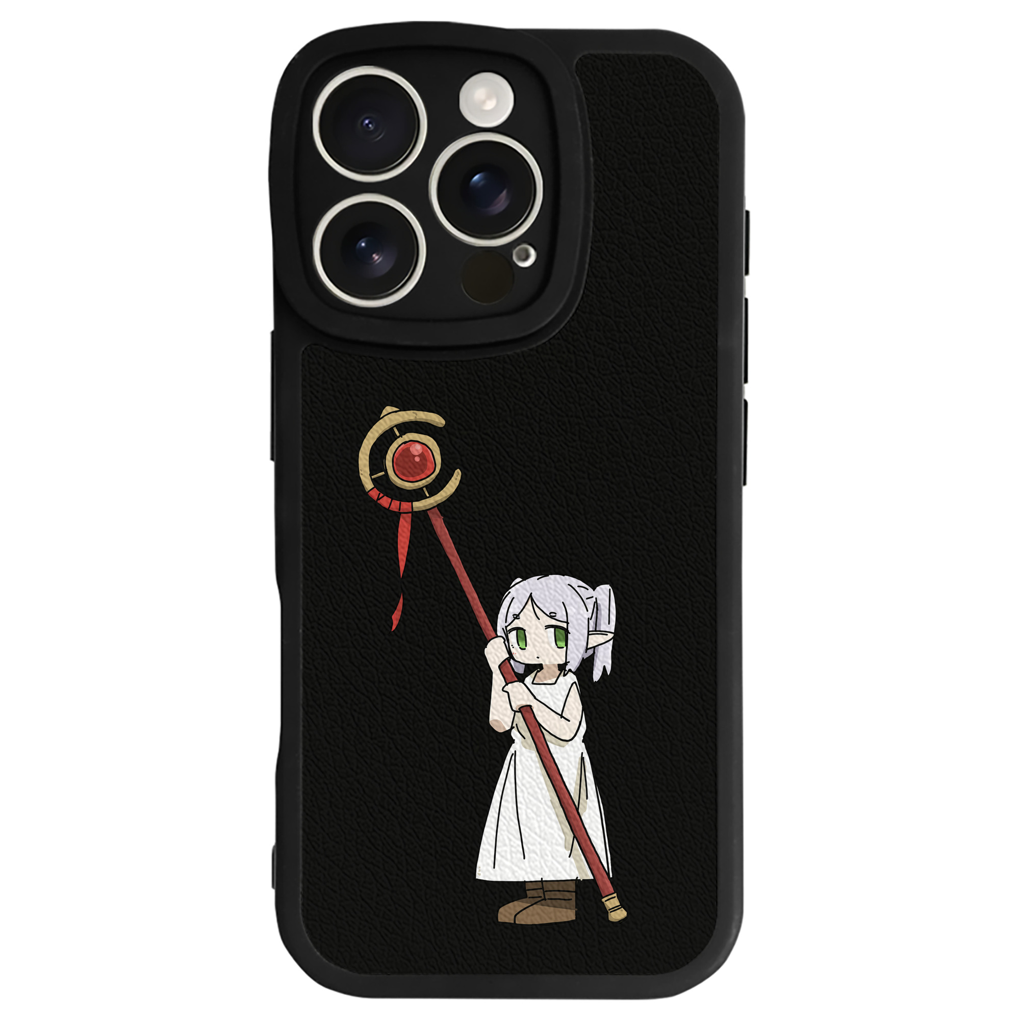 （画像用） 葬送のフリーレン Frieren 【iPhone 16シリーズ対応】シリコンスマホケース（レザー調） 材質：シリコン
